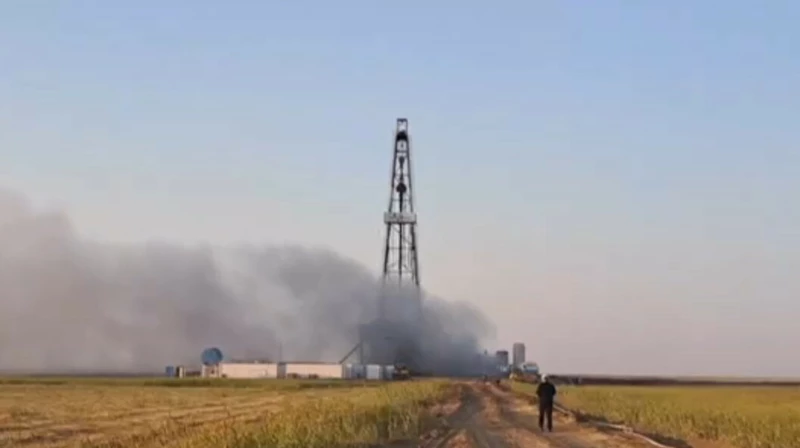 Выброс метана произошел при бурении скважины в Каракалпакстане