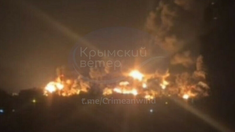 В Крыму вновь атакована крупнейшая нефтебаза полуострова
