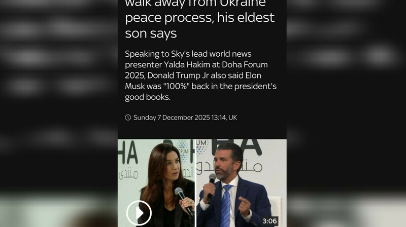 Сын Трампа: отец может выйти из мирного процесса по Украине