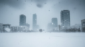 В Казахстане объявлено штормовое предупреждение: снег, метель и ветер до 28 м/с
