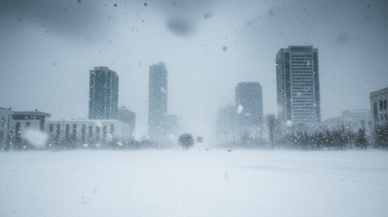В Казахстане объявлено штормовое предупреждение: снег, метель и ветер до 28 м/с