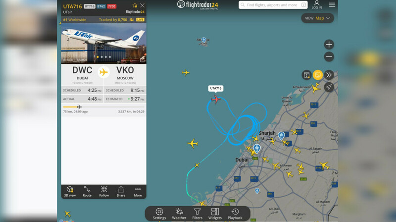 Самолёт Utair из Дубая в Москву подал сигнал бедствия