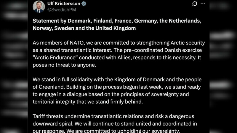 Дания и семь стран Европы выступили единым фронтом против претензий Трампа на Гренландию