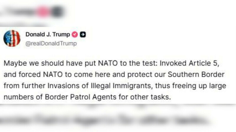 Трамп предложил привлечь войска НАТО для охраны границы США с Мексикой