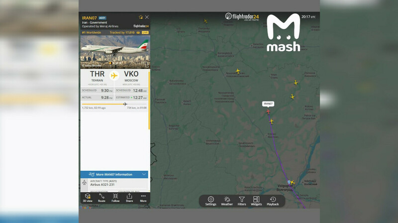 Правительственный самолёт Ирана прилетел в Москву без официальных объявлений