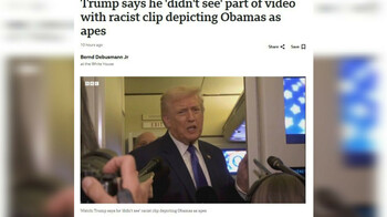 Трамп отказался извиняться за видео с Обамой и его женой в образе обезьян