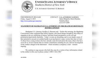 В деле Эпштейна нашли черновик заявления о его смерти, составленный за день до гибели