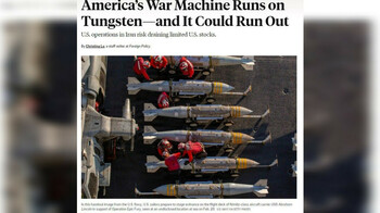 Foreign Policy: война с Ираном показала зависимость оборонки США от китайского вольфрама