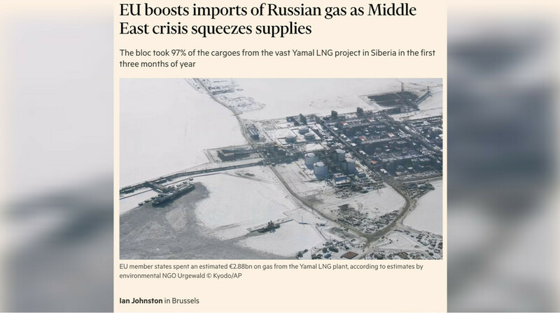Война на Ближнем Востоке подтолкнула Европу к росту закупок российского газа