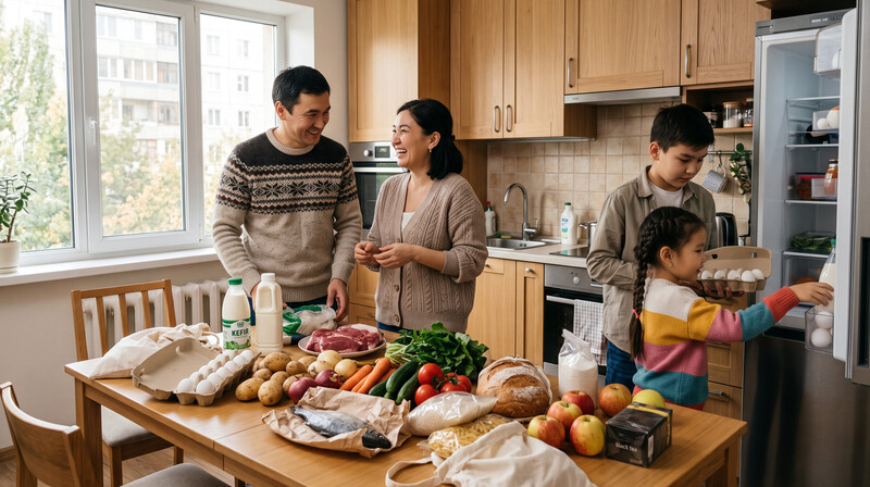 Казахстанцы стали чаще потреблять мясо, овощи и молочные продукты