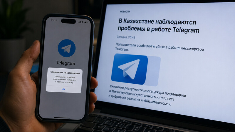 В Казахстане возникли проблемы с доступом к Telegram