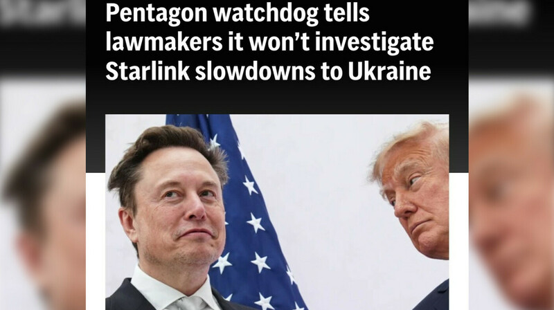 Пентагон отказался расследовать ограничения Starlink в Украине, несмотря на требования сенаторов США